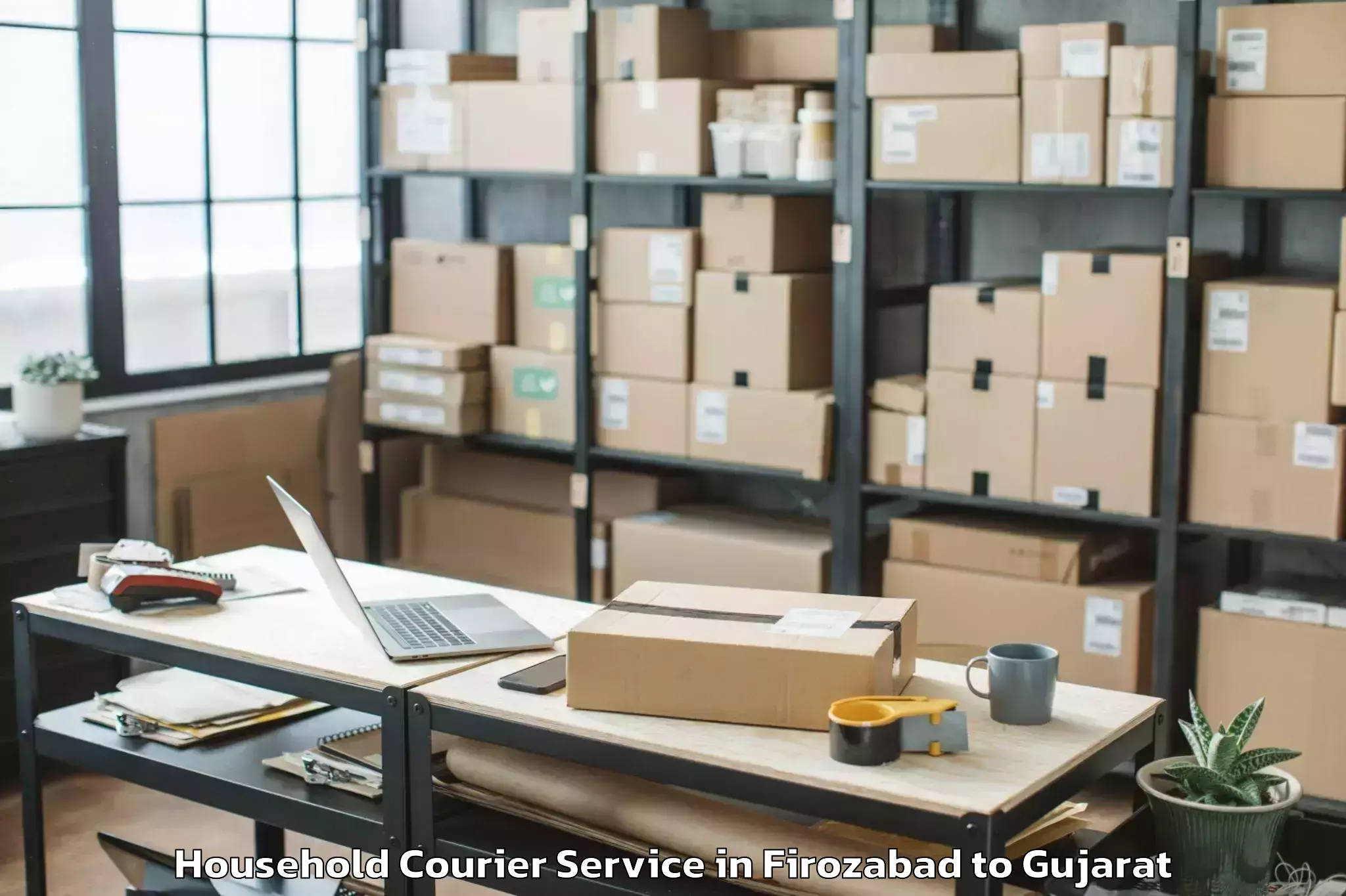 Firozabad to Gondal Household Courier Booking